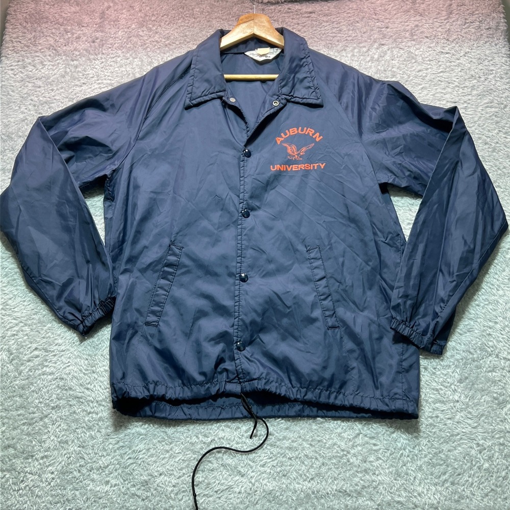 Vintage Chalk Line Auburn University Coaches Jacket Navy Blue Mens Medium